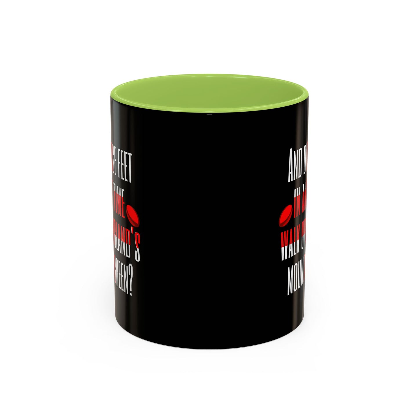 Jerusalem Poem "And did those feet" Black 11oz Mug