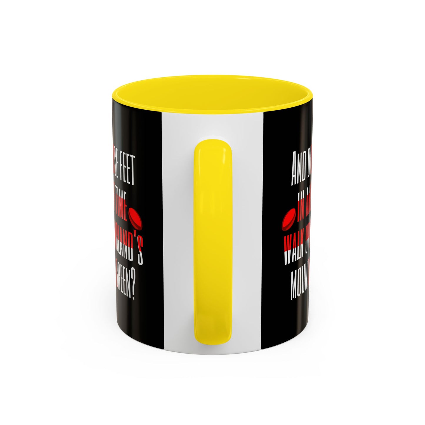 Jerusalem Poem "And did those feet" Black 11oz Mug