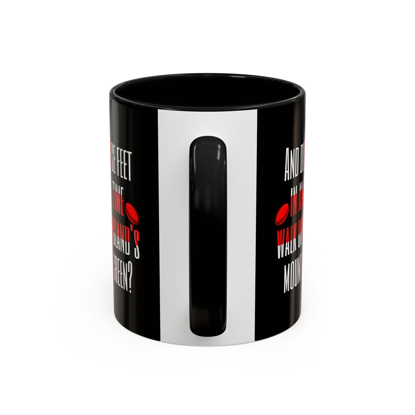 Jerusalem Poem "And did those feet" Black 11oz Mug