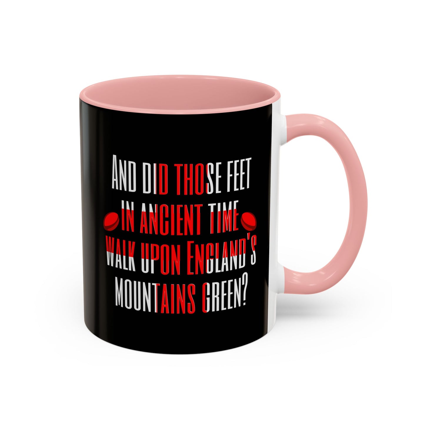 Jerusalem Poem "And did those feet" Black 11oz Mug