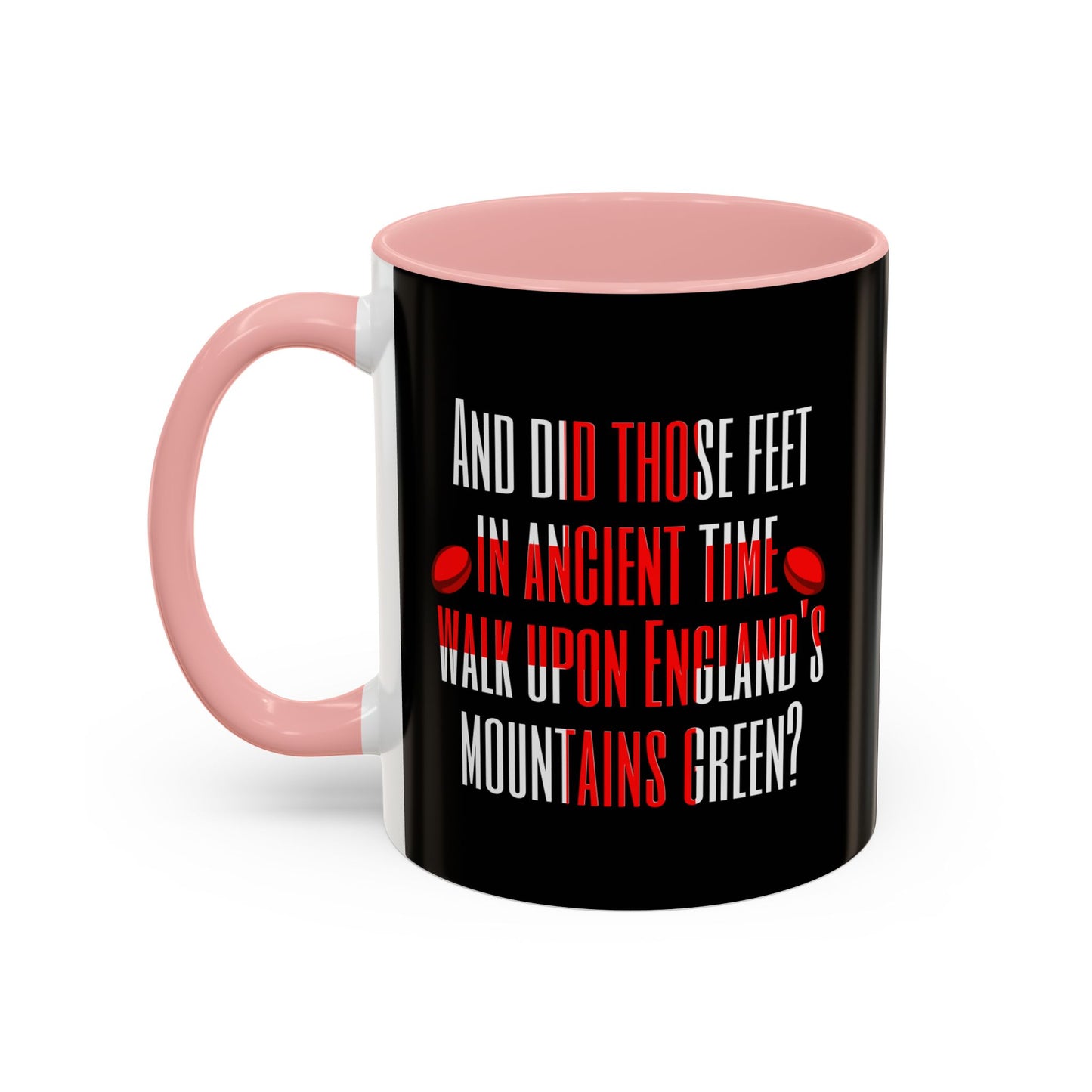 Jerusalem Poem "And did those feet" Black 11oz Mug
