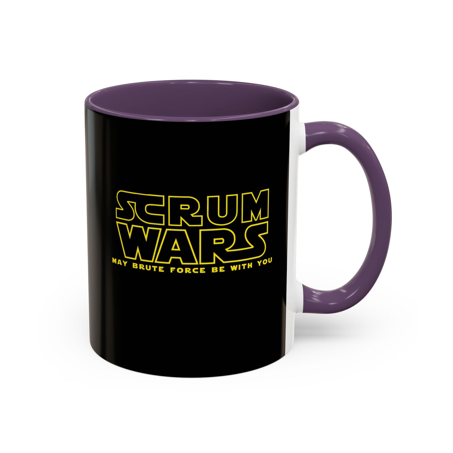 Scrum Wars "May brute force be with you" Black 11oz Mug