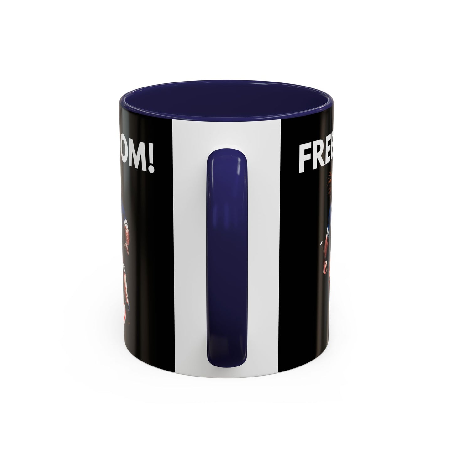 Freedom! William Wallace Themed Scotland Rugby Black 11oz Mug