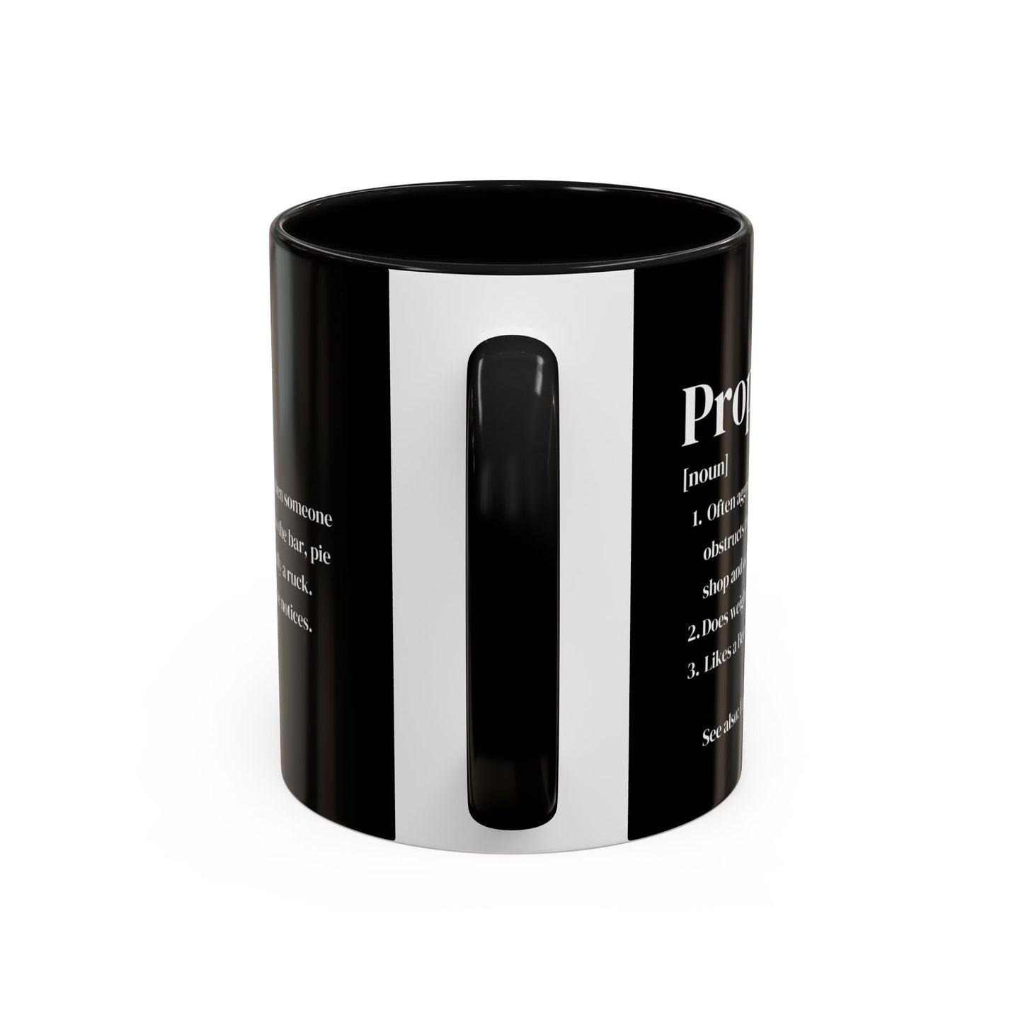 Rugby Prop Definition Black 11oz Mug