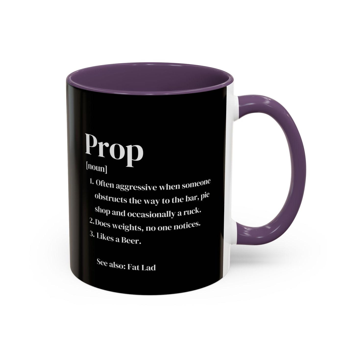 Rugby Prop Definition Black 11oz Mug