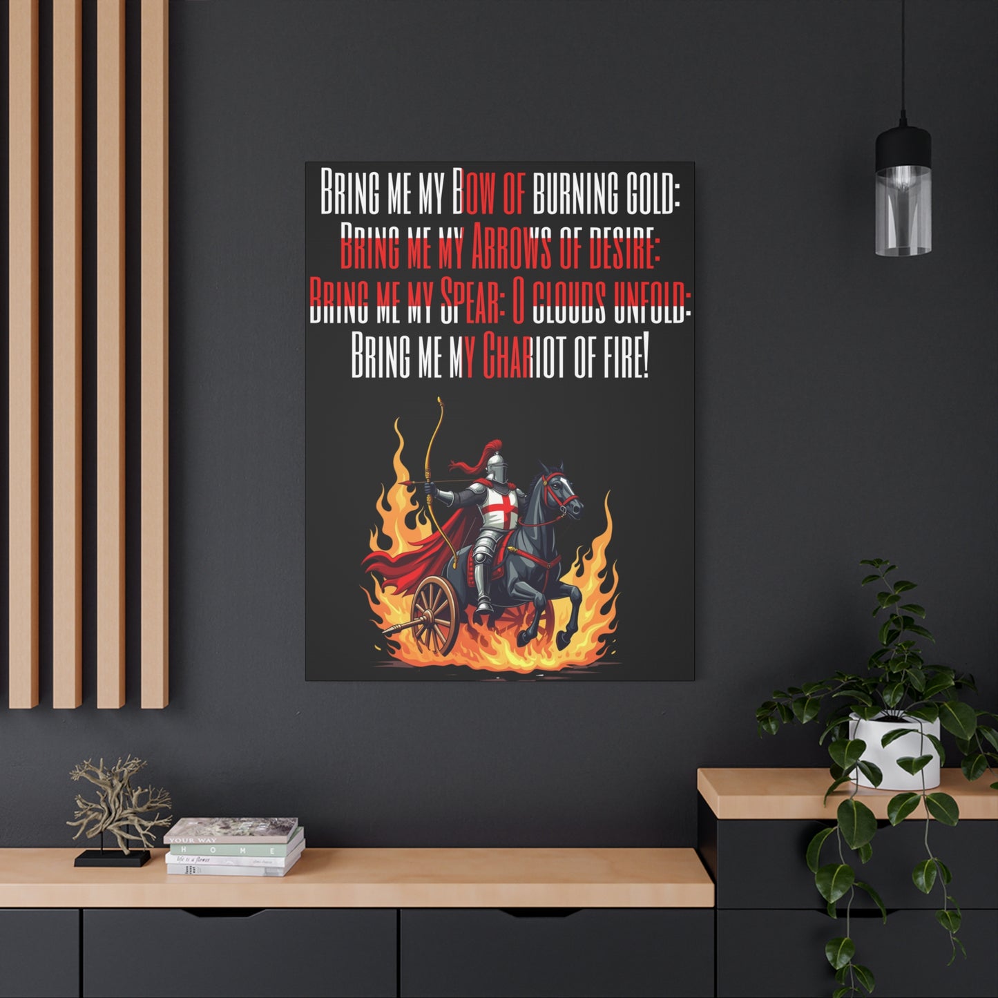 Jerusalem "Bring me my Bow" Rugby Poem Matte Canvas 1.25"