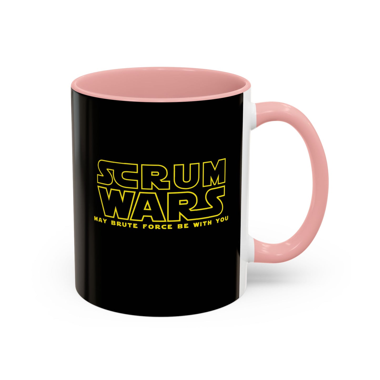 Scrum Wars "May brute force be with you" Black 11oz Mug