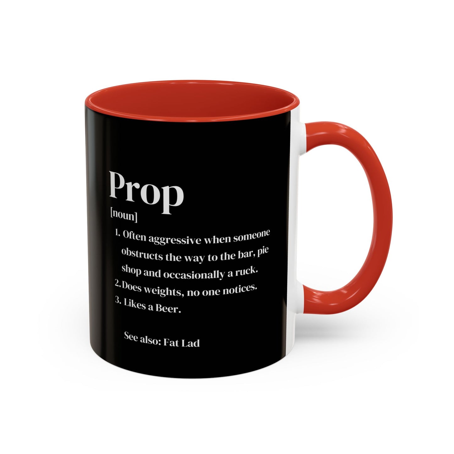 Rugby Prop Definition Black 11oz Mug