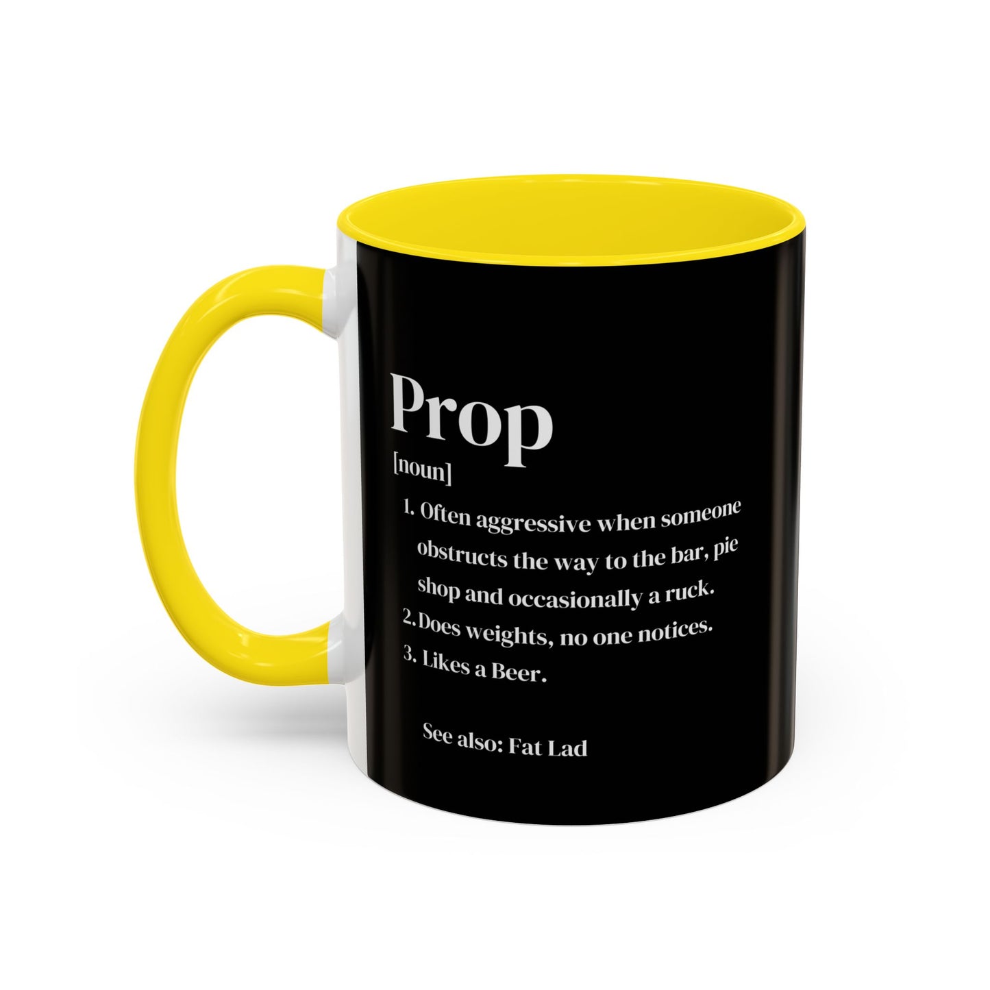 Rugby Prop Definition Black 11oz Mug