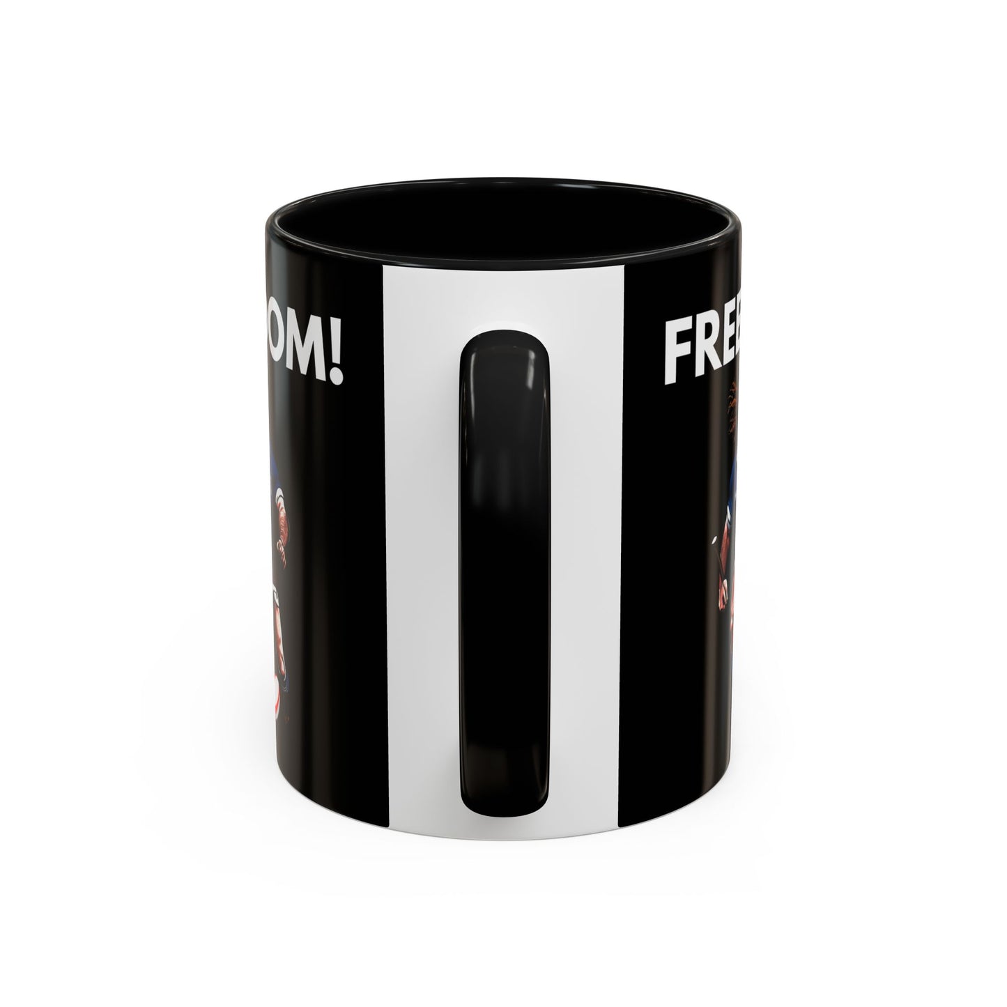 Freedom! William Wallace Themed Scotland Rugby Black 11oz Mug