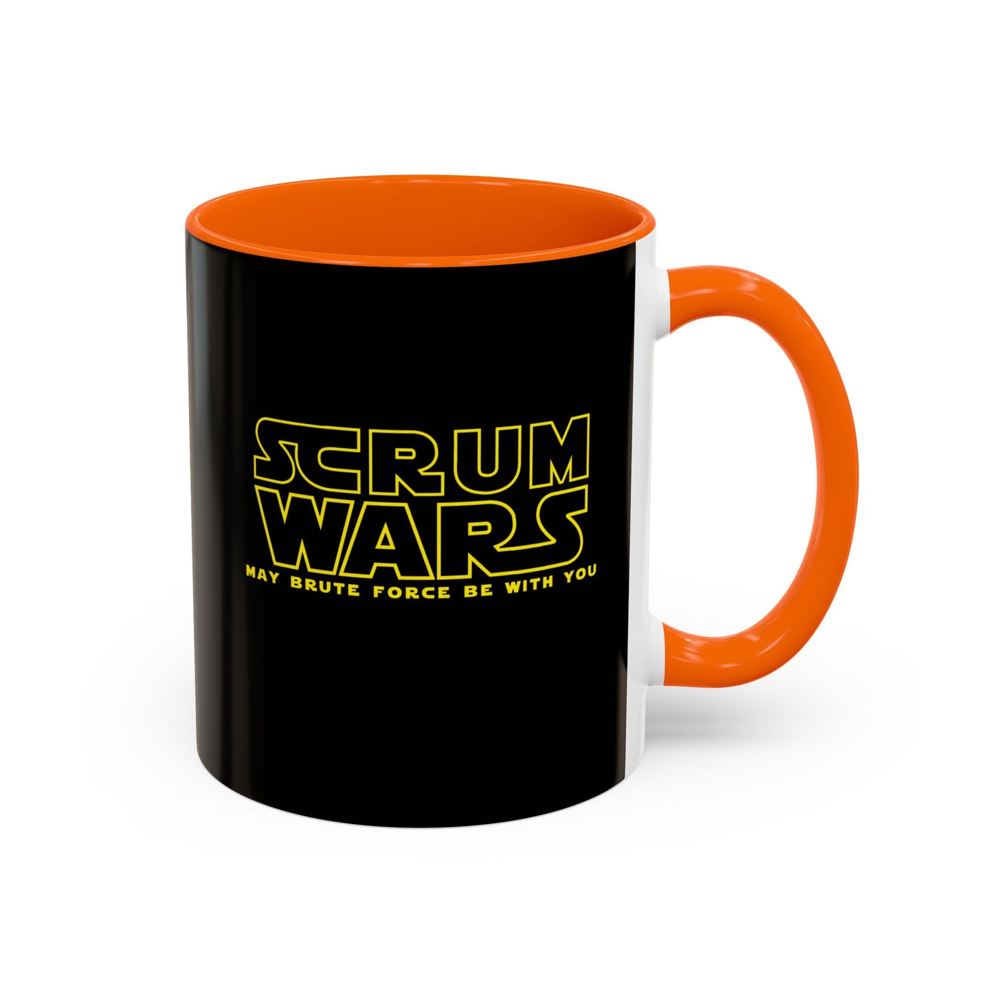 Scrum Wars "May brute force be with you" Black 11oz Mug