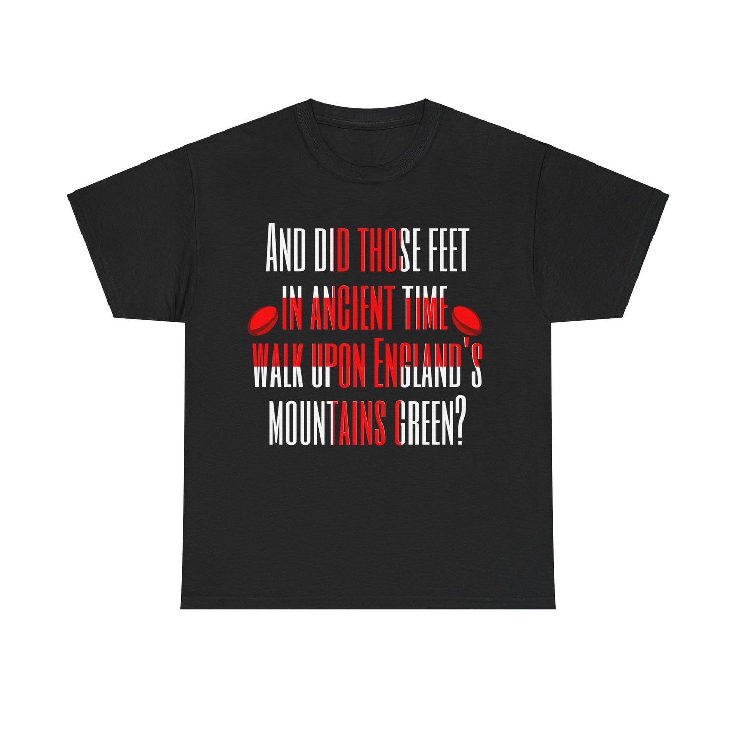 Jerusalem Poem "And did those feet" Rugby T-Shirt