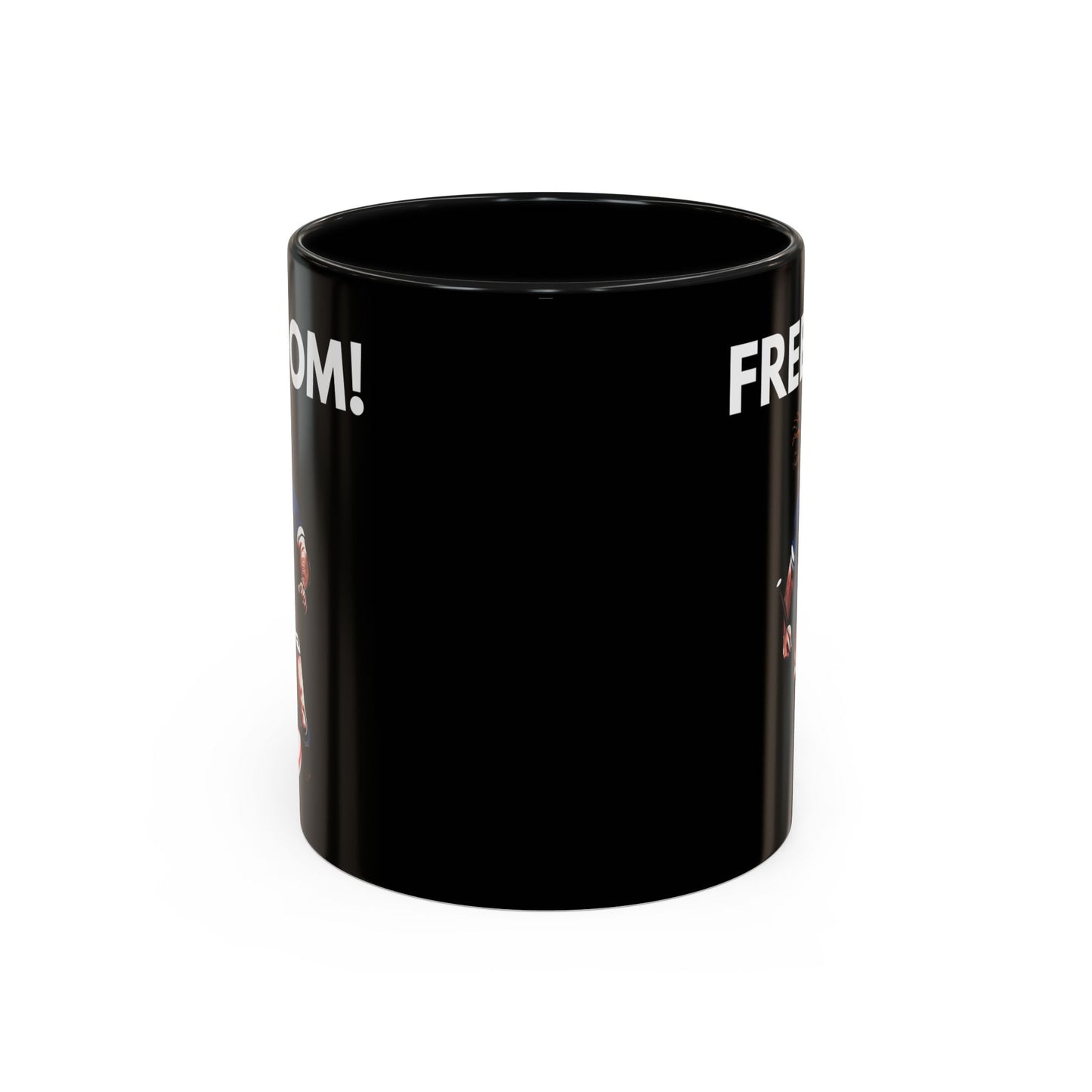 Freedom! William Wallace Themed Scotland Rugby Black 11oz Mug