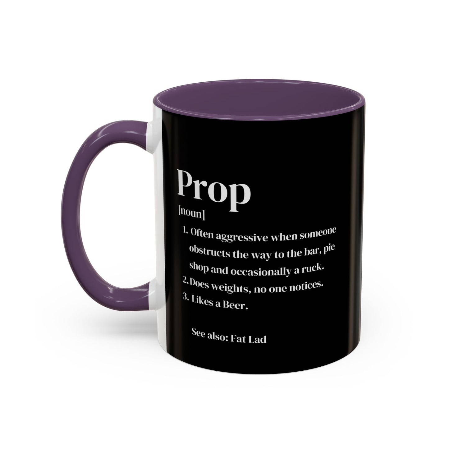 Rugby Prop Definition Black 11oz Mug