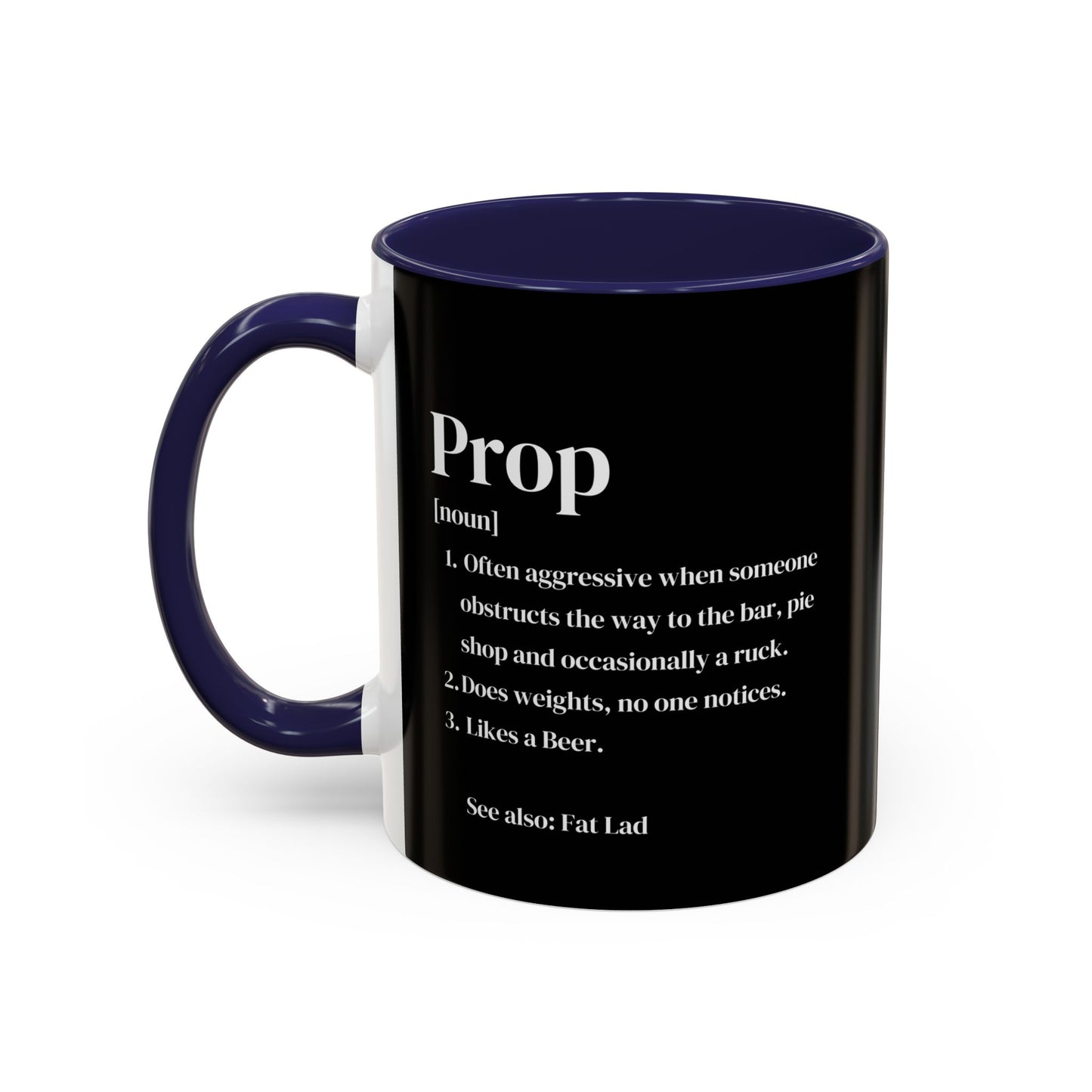 Rugby Prop Definition Black 11oz Mug