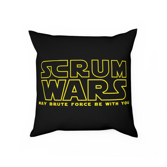 Scrum Wars "May brute force be with you" Throw Cushion