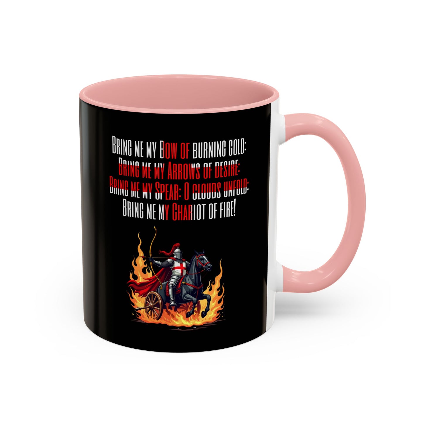 Jerusalem Poem "Bring me my Bow" Black 11oz Mug