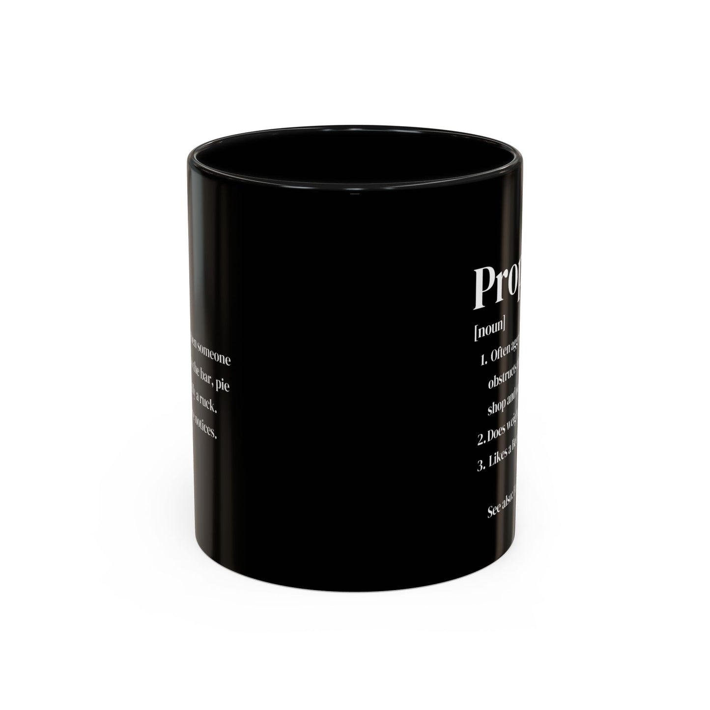 Rugby Prop Definition Black 11oz Mug