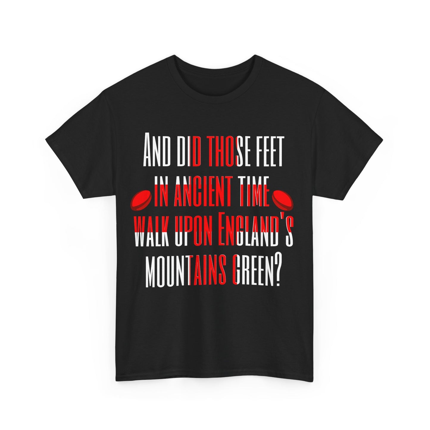 Jerusalem Poem "And did those feet" Rugby T-Shirt