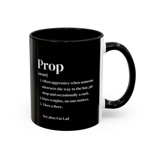 Rugby Prop Definition Black 11oz Mug