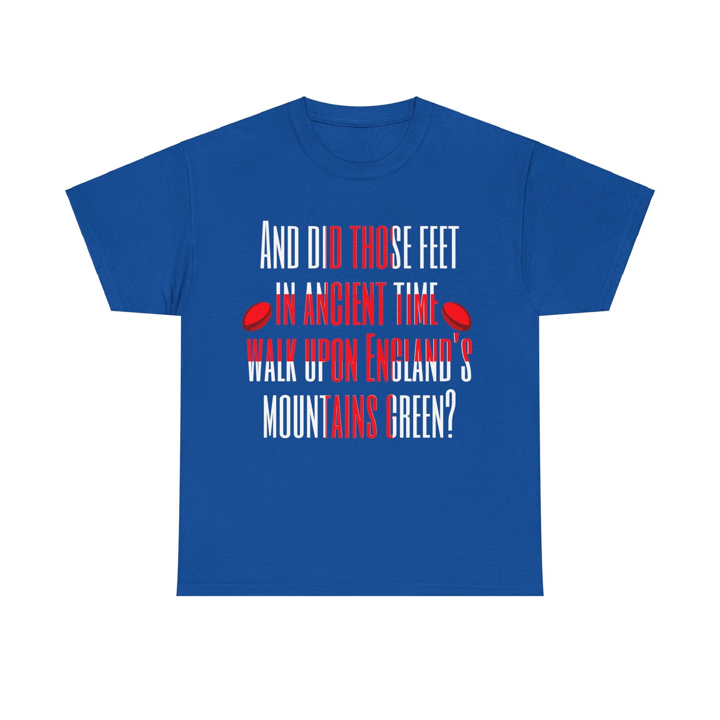 Jerusalem Poem "And did those feet" Rugby T-Shirt