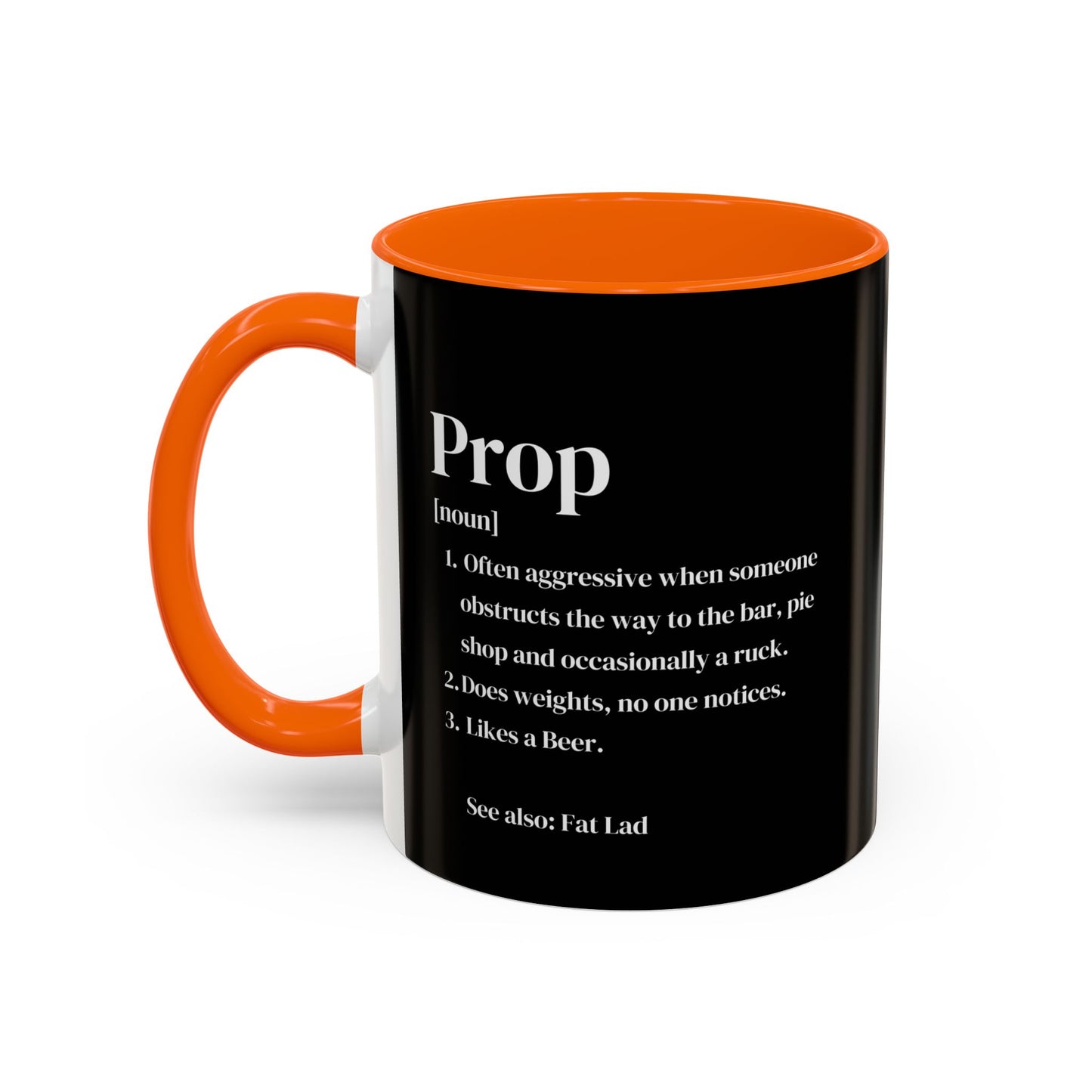 Rugby Prop Definition Black 11oz Mug