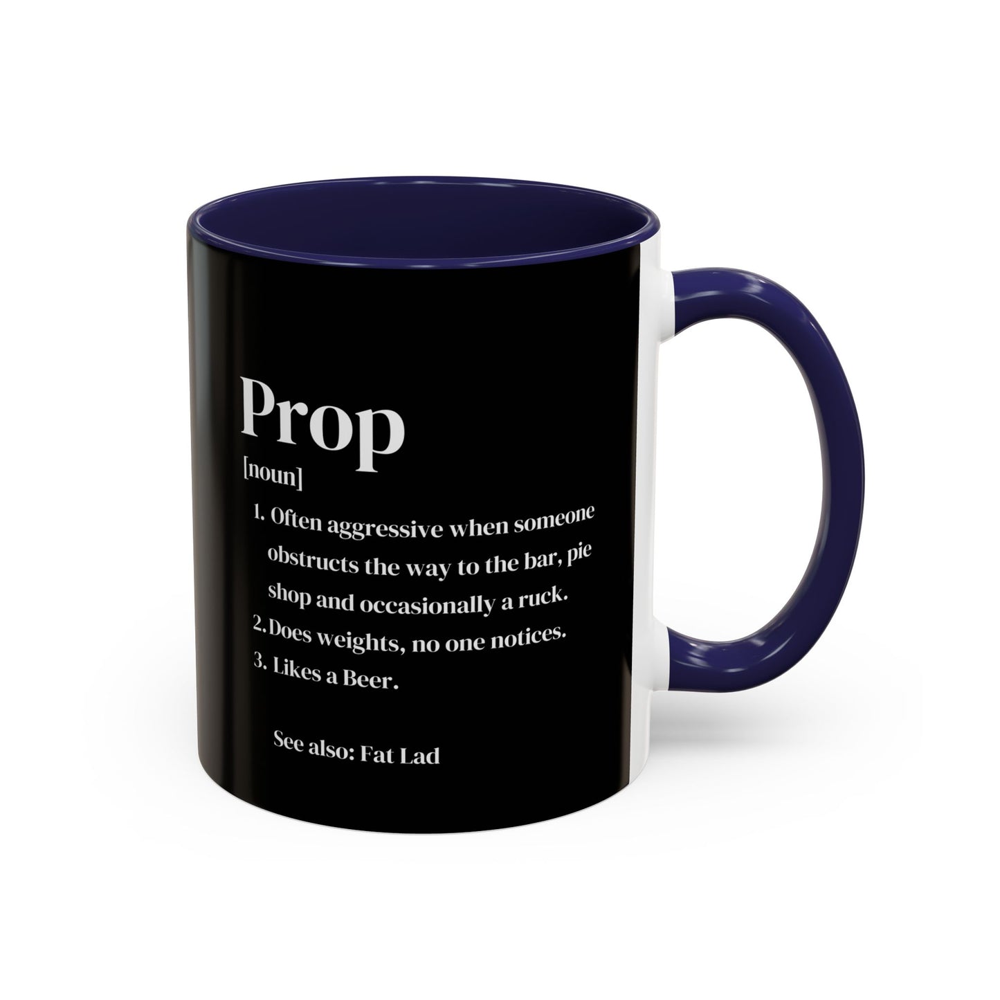 Rugby Prop Definition Black 11oz Mug