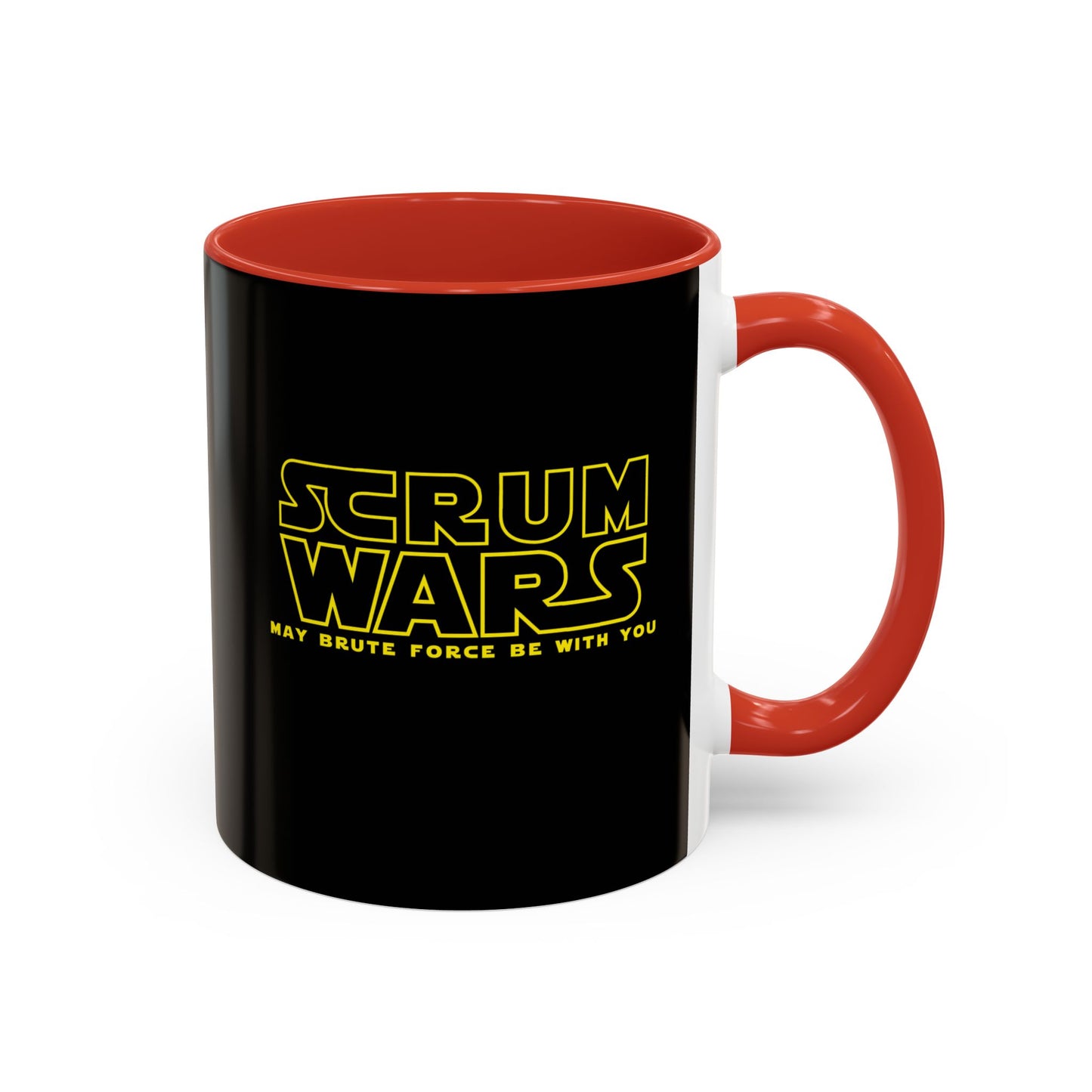 Scrum Wars "May brute force be with you" Black 11oz Mug