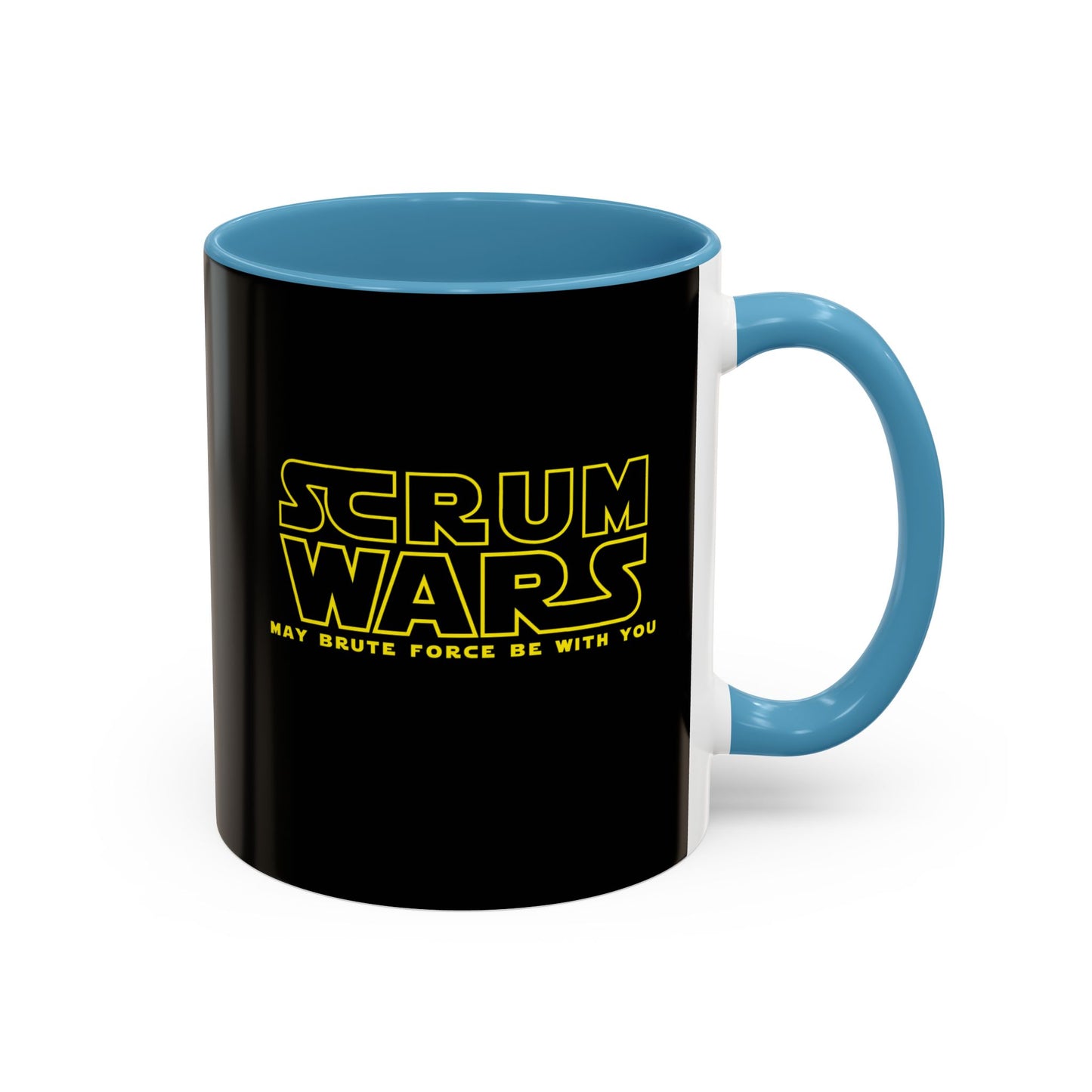 Scrum Wars "May brute force be with you" Black 11oz Mug