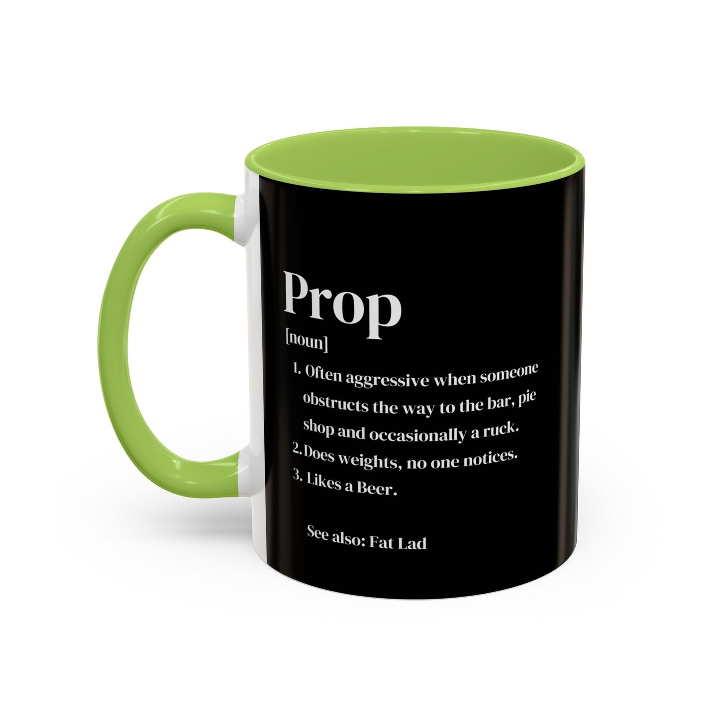 Rugby Prop Definition Black 11oz Mug