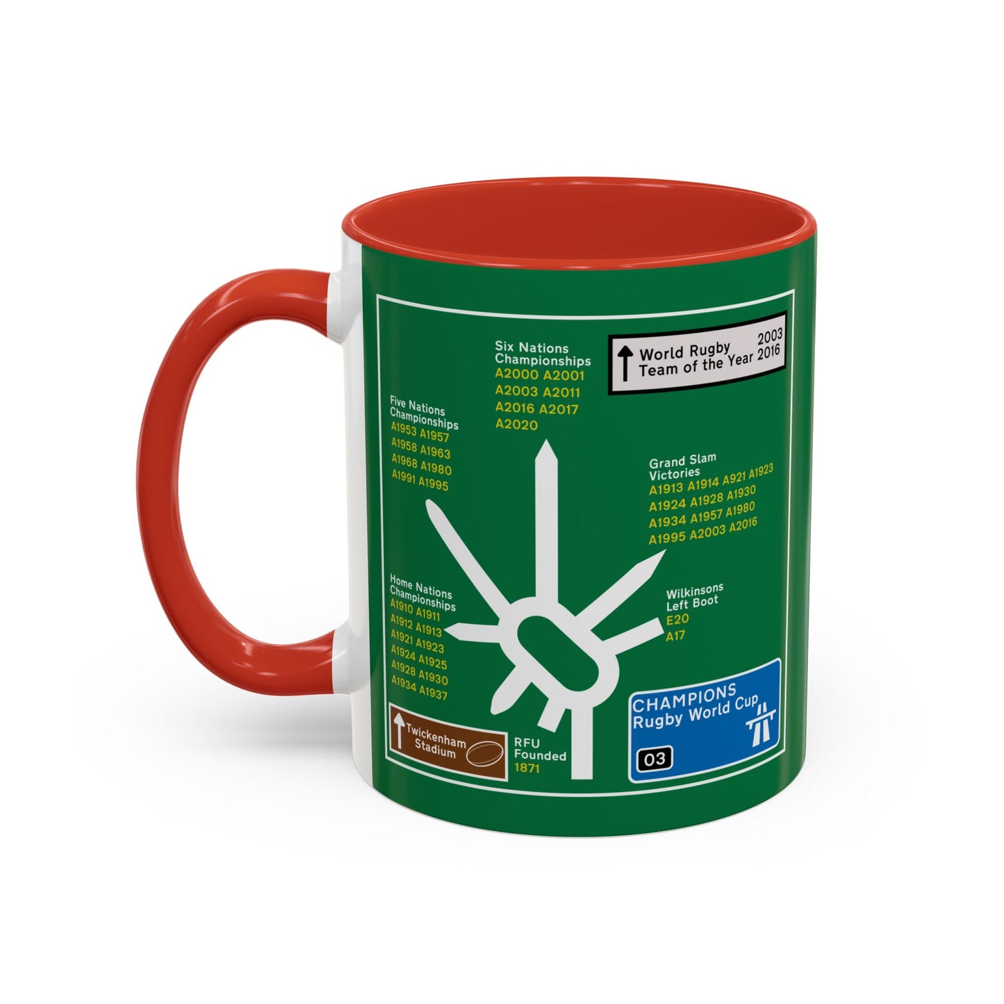 England Rugby History Roundabout 11oz Mug