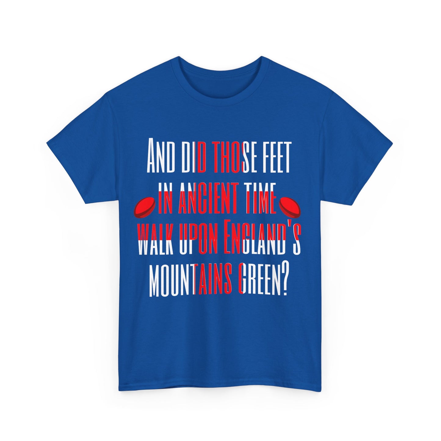 Jerusalem Poem "And did those feet" Rugby T-Shirt