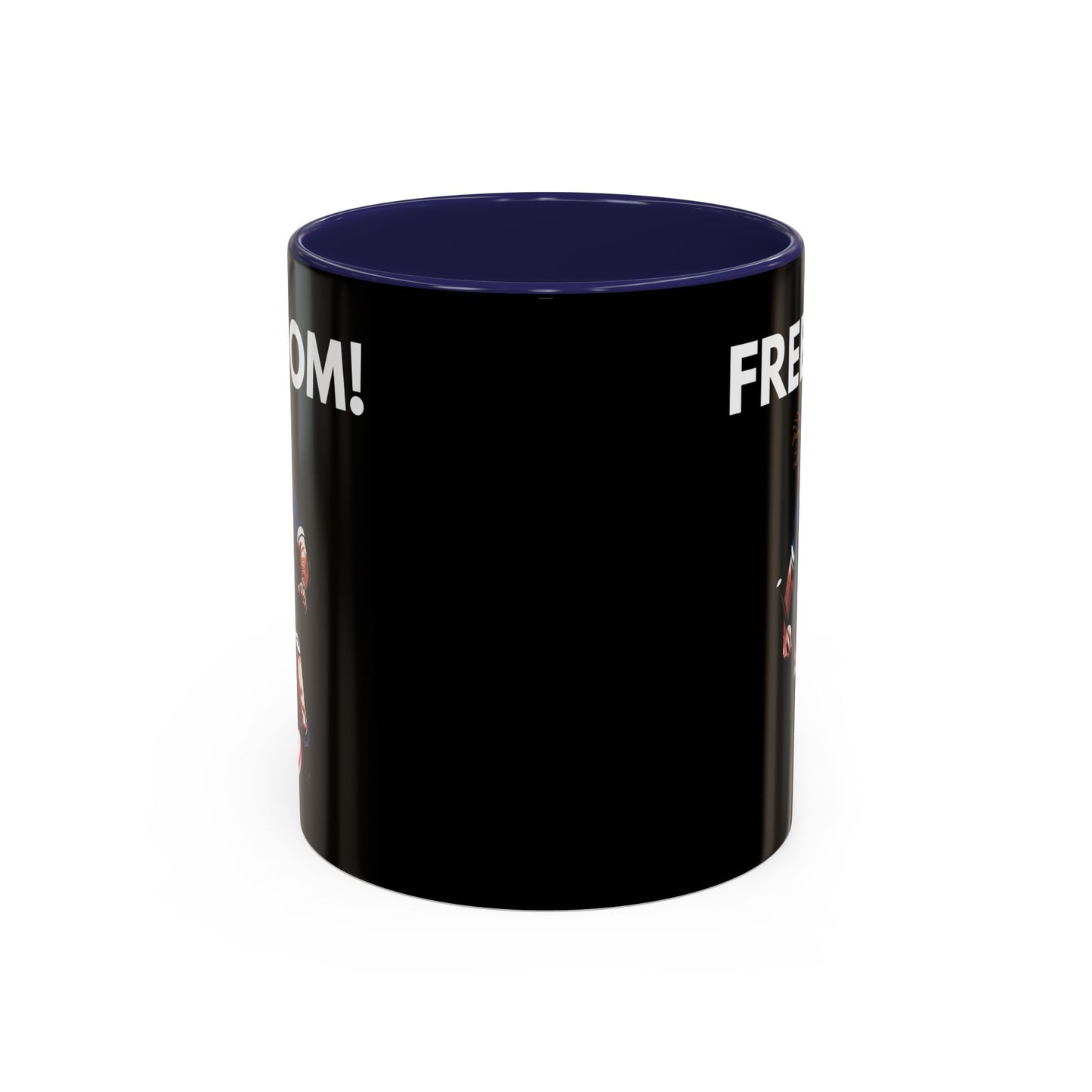 Freedom! William Wallace Themed Scotland Rugby Black 11oz Mug