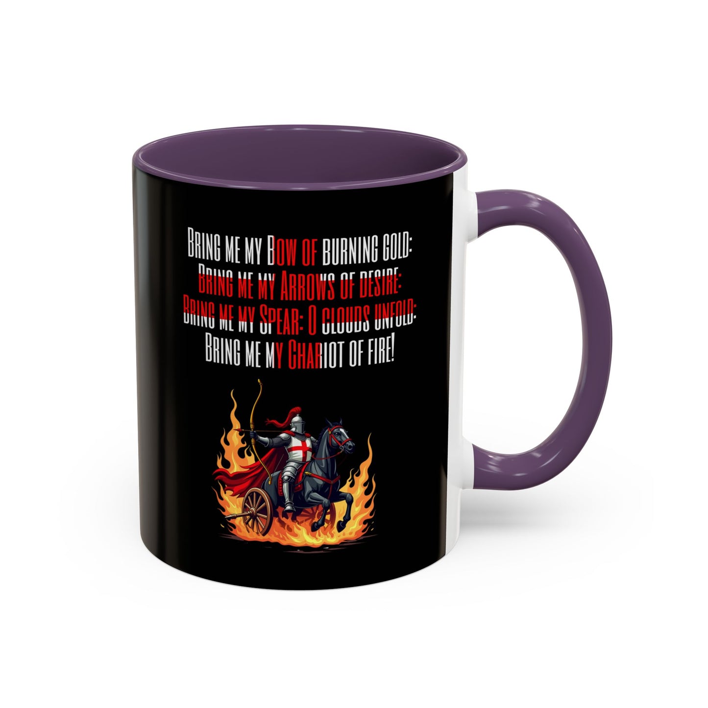 Jerusalem Poem "Bring me my Bow" Black 11oz Mug