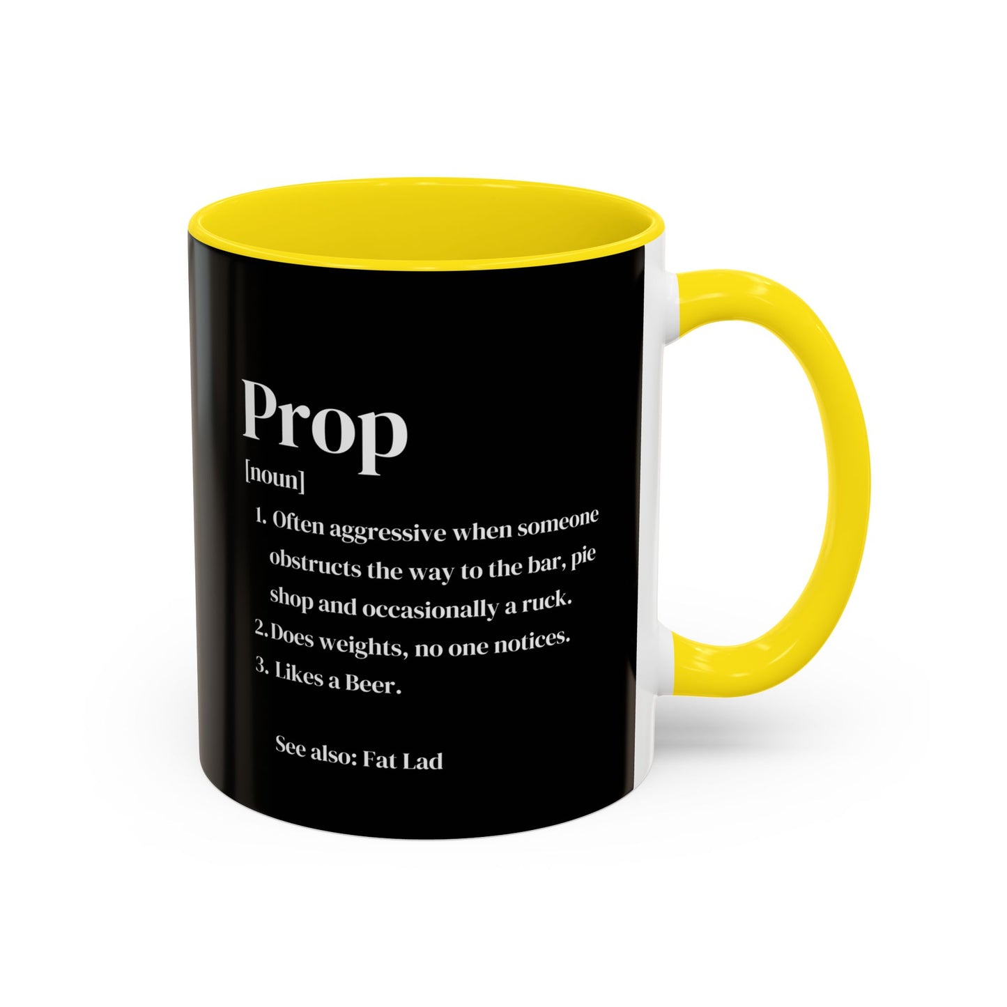 Rugby Prop Definition Black 11oz Mug