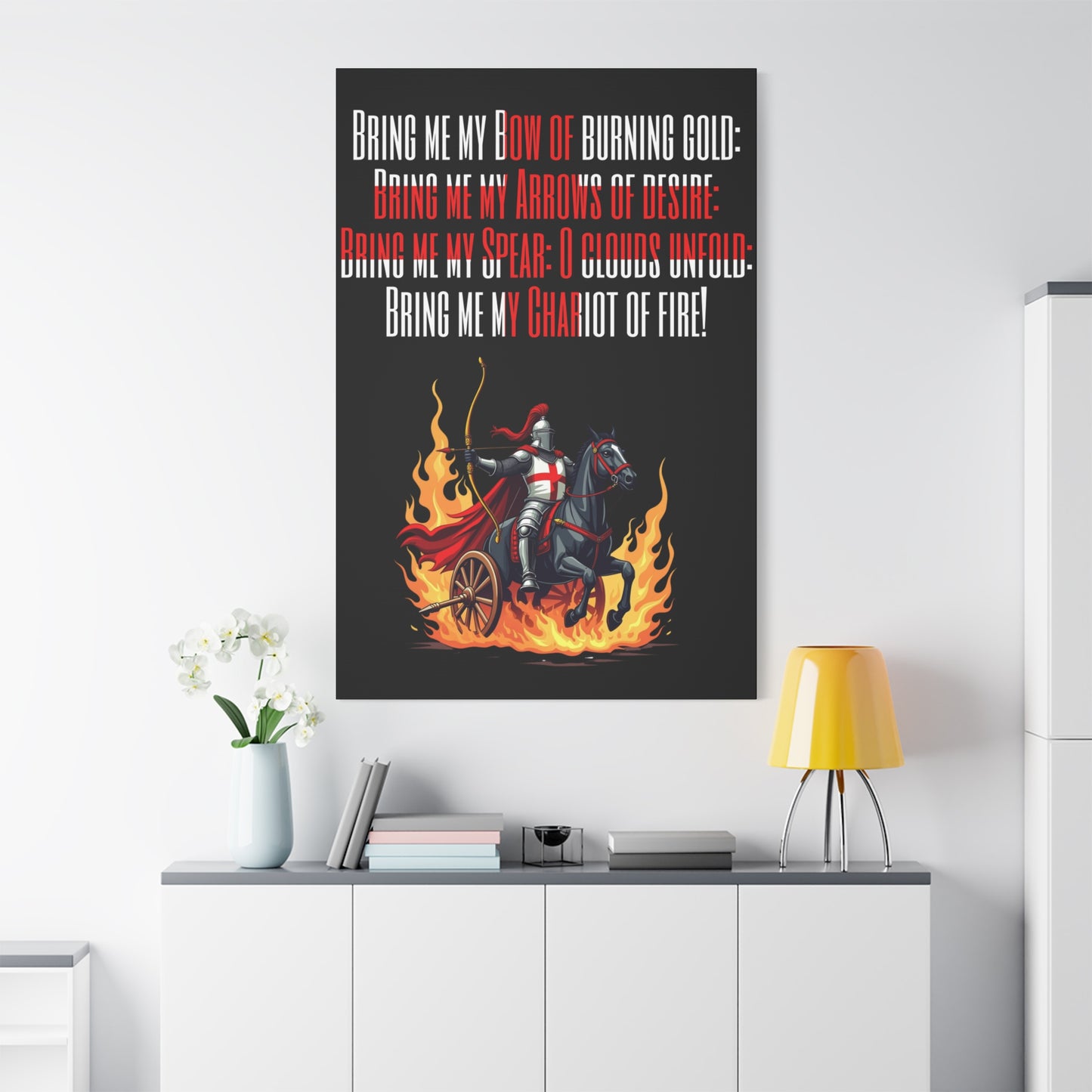 Jerusalem "Bring me my Bow" Rugby Poem Matte Canvas 1.25"