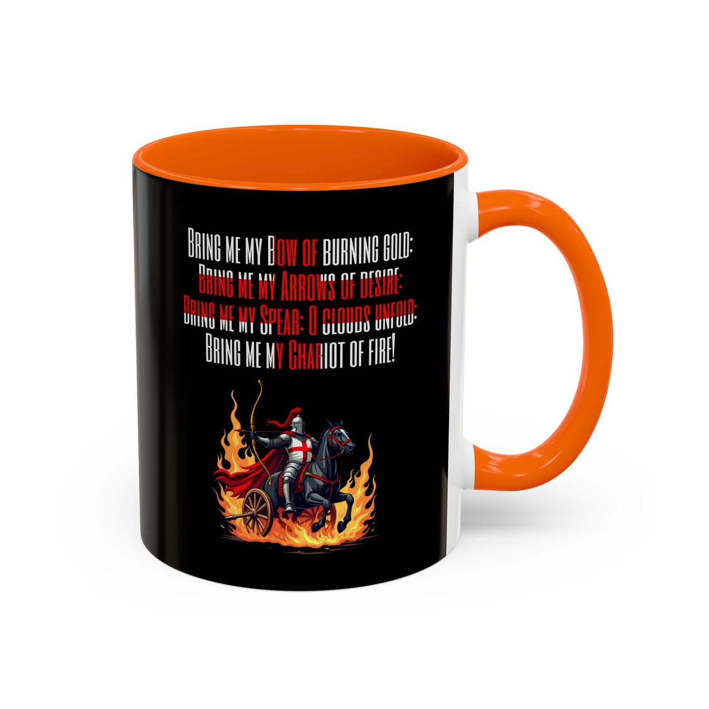 Jerusalem Poem "Bring me my Bow" Black 11oz Mug