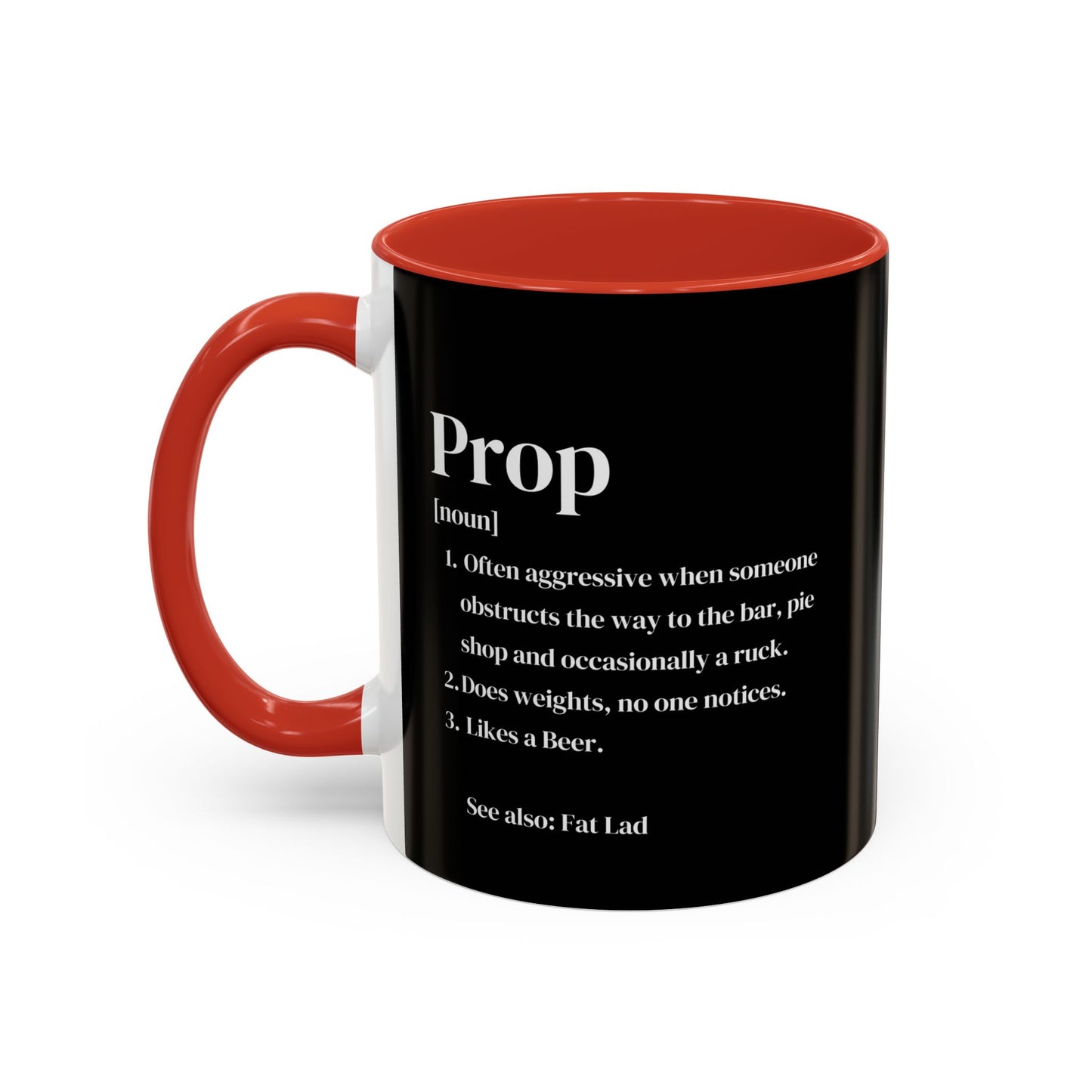 Rugby Prop Definition Black 11oz Mug