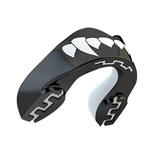 Unisex Adult Black Rugby Mouthguard Teeth Design