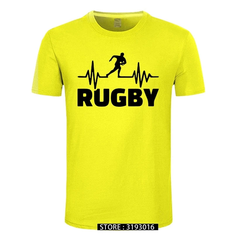 Rugby Heart Rate Monitor Mens T-Shirt