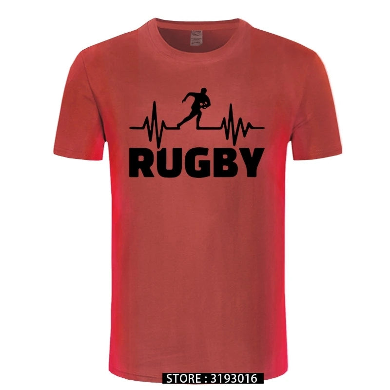 Rugby Heart Rate Monitor Mens T-Shirt