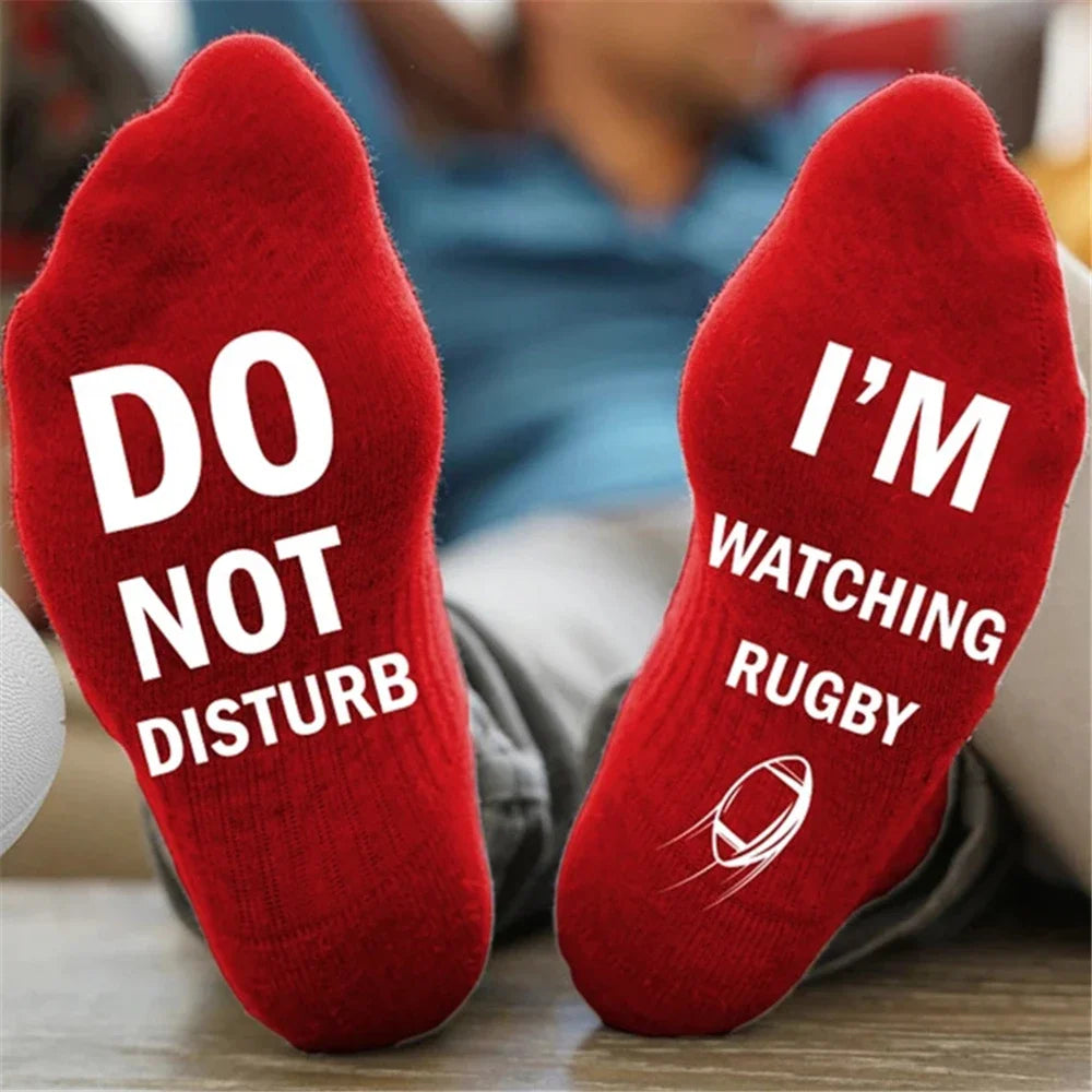 Funny Unisex 'DO NOT DISTURB,I AM WATCHING RUGBY' Socks