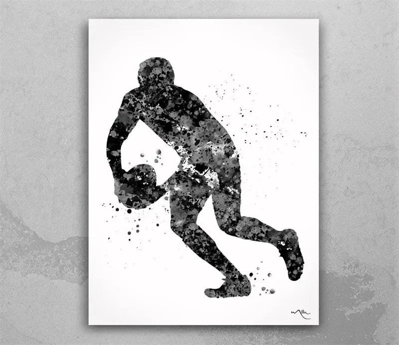 Rugby Player Canvas Wall Art Print