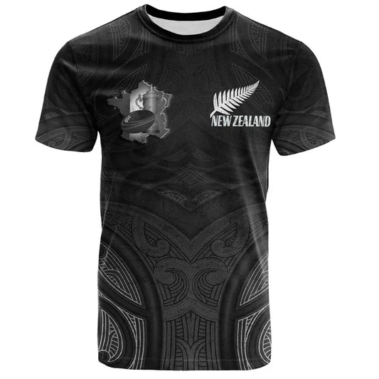 New Zealand Island Maori Mens Rugby T-Shirt