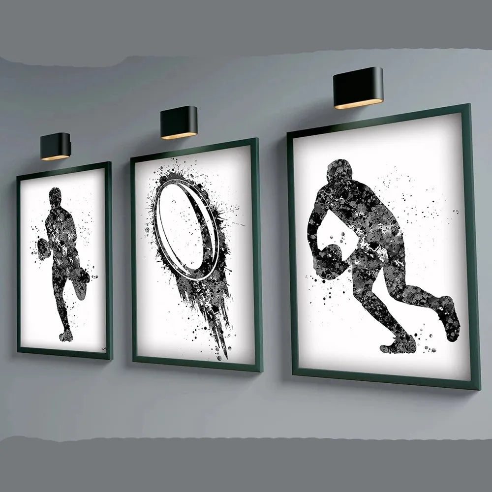 Rugby Player Canvas Wall Art Print