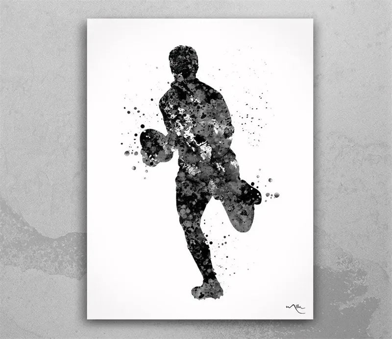 Rugby Player Canvas Wall Art Print