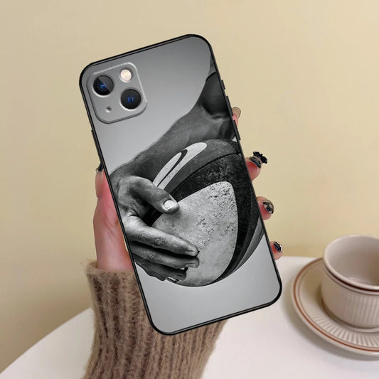 Rugby Ball Held iPhone Case