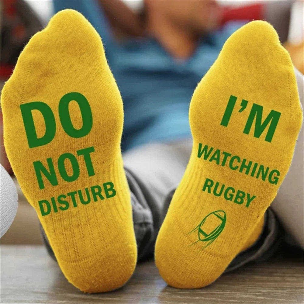 Funny Unisex 'DO NOT DISTURB,I AM WATCHING RUGBY' Socks