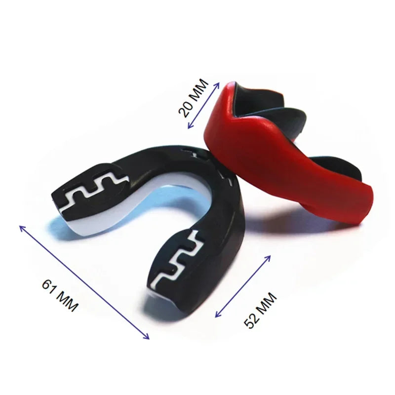 Unisex Adult Black Rugby Mouthguard Teeth Design