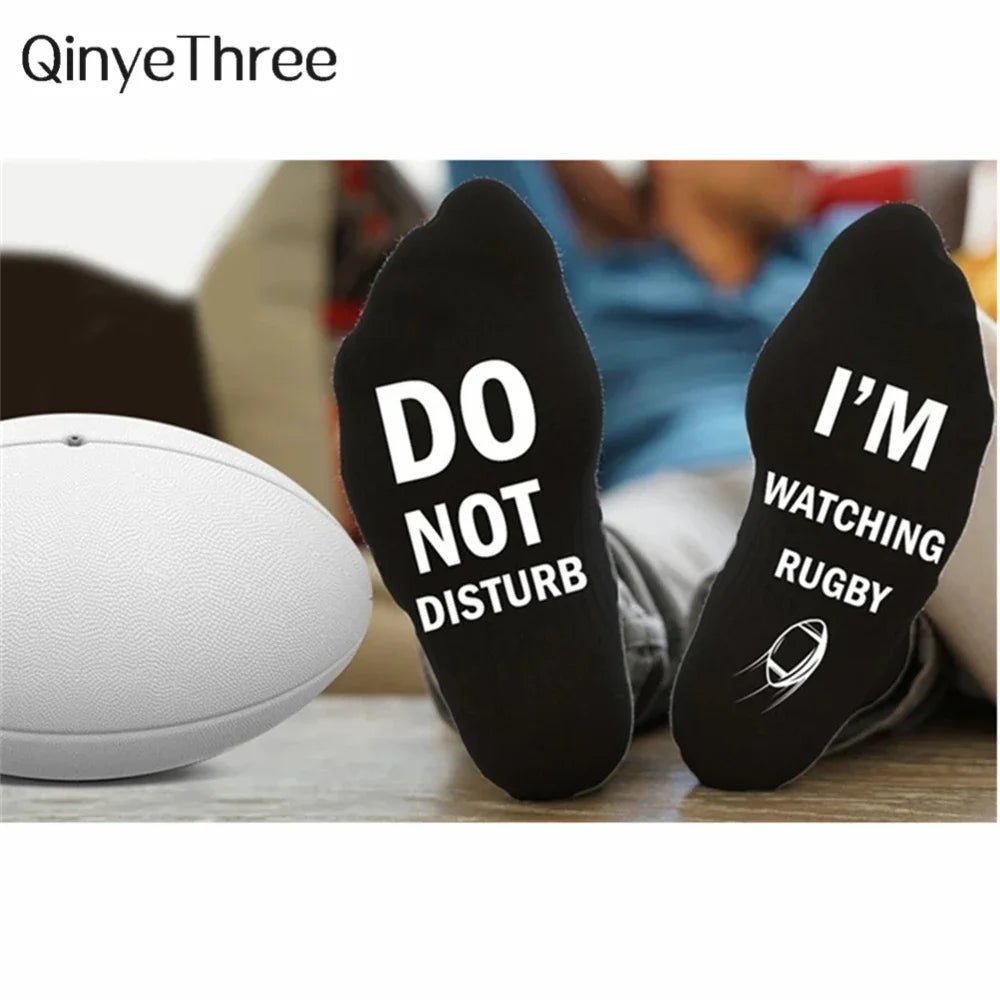 Funny Unisex 'DO NOT DISTURB,I AM WATCHING RUGBY' Socks